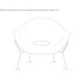 Polyethylene armchair with armrests Guaruja