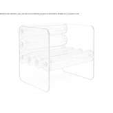 Glass and TPU armchair with armrests Zlin