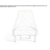 Fabric armchair with high backrest Mollaj
