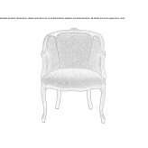 Fabric armchair with armrests Kitimat