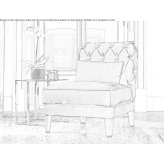 Quilted armchair Vergeze