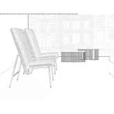 Armchair upholstered with fabric Manhush