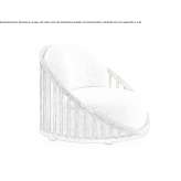 Rattan armchair Lumby