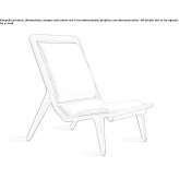 Leather upholstered armchair with high backrest Triei