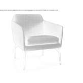 Armchair upholstered in fabric or leather with armrests Merei