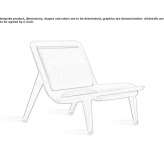 Armchair upholstered with fabric Cabasse