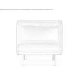 Fabric armchair with armrests Apriltsi