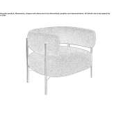 Fabric armchair with armrests Vottem