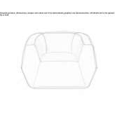 Leather armchair with armrests Fostoria