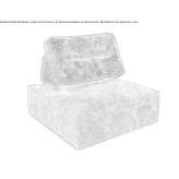 Modułowy fotel z tkaniny Manera