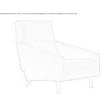 Fabric armchair with armrests Riotorto