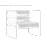 Glass and TPU armchair with armrests Zlin