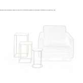 Fabric or leather armchair with armrests Versmold