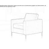 Armchair upholstered with fabric Drepanon