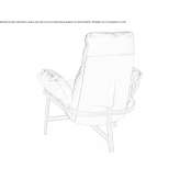Leather armchair with armrests Marboz