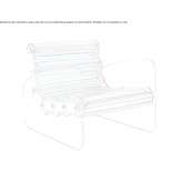 Glass and TPU armchair with armrests Neundorf