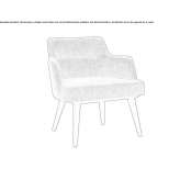 Fabric armchair with armrests Avegno