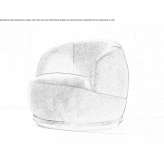 Swivel armchair upholstered with fabric Horrues
