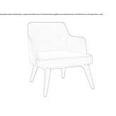 Fabric armchair with armrests Avegno