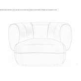 Leather armchair with armrests Nouzilly