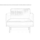 Fotel tapicerowany z podłokietnikami Chemaze