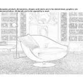 Leather swivel armchair with removable cover and armrests Udanin