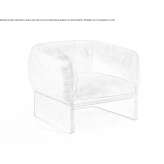 Fabric armchair Colton