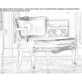 Leather armchair with armrests Gragnano