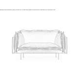 Fabric armchair Rethel