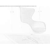 Armchair with 4-star base with armrests Borova