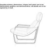 Fabric armchair based on a sled with armrests Zhukovka