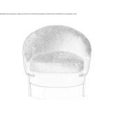 Fabric armchair Lent