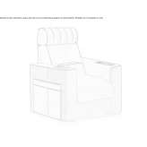 Velvet and leather armchair for home cinema Sura