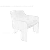 Wooden armchair with armrests Belgida