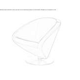Swivel armchair Melara
