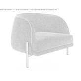 Fabric upholstered armchair with armrests Kutina