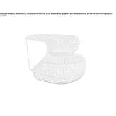 Fabric armchair with armrests Banica