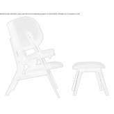 Leather armchair with high backrest Arsimont