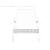 Upholstered nabuk armchair with armrests Gypsum