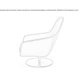 Swivel fabric armchair with armrests Ilovlya