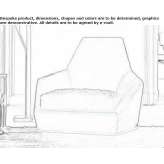 Leather armchair with armrests Gragnano
