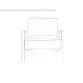 Leather armchair with armrests Pithari