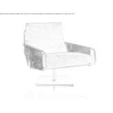 Leather swivel armchair with armrests Moraga