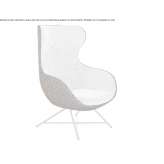 Wing fabric upholstered armchair with armrests Silute
