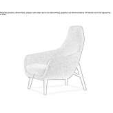 Fabric armchair with armrests Ilovlya