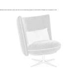 Armchair upholstered in fabric with a 4-star base Silute