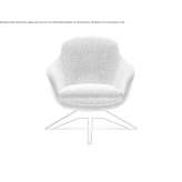 Swivel fabric armchair with armrests Arvada