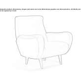 Velvet armchair with armrests Jacala