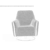 Swivel fabric armchair with armrests Rzezawa