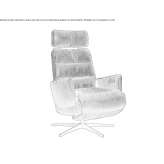 Armchair with 5-star base and armrests with motorized functions Villadoz